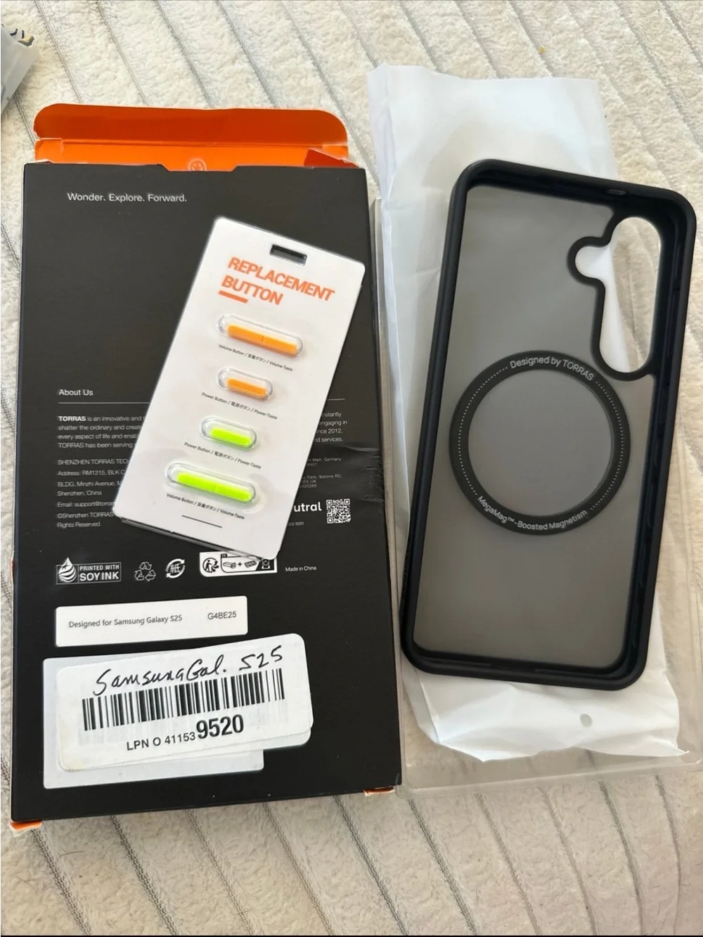 Torras Black Protective phone case, TY 01229A   for Samsung Galaxy S25
